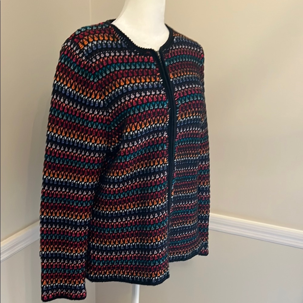 Coldwater Creek Multicolor Knit Cardigan